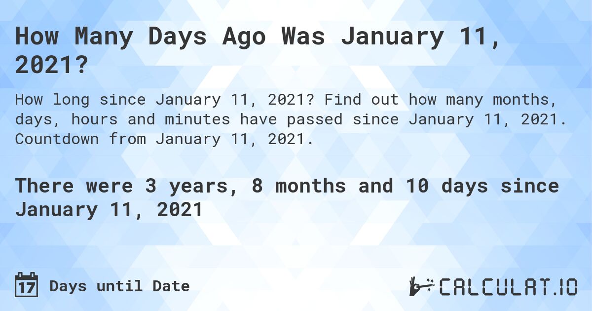 how-many-days-ago-was-january-11-2021-calculate