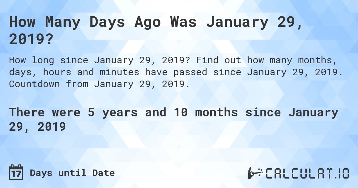 How Many Days Since January 19 2024 Hilde Charlotte