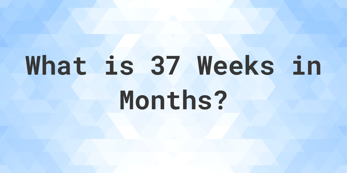 how-many-months-are-in-37-weeks-calculatio