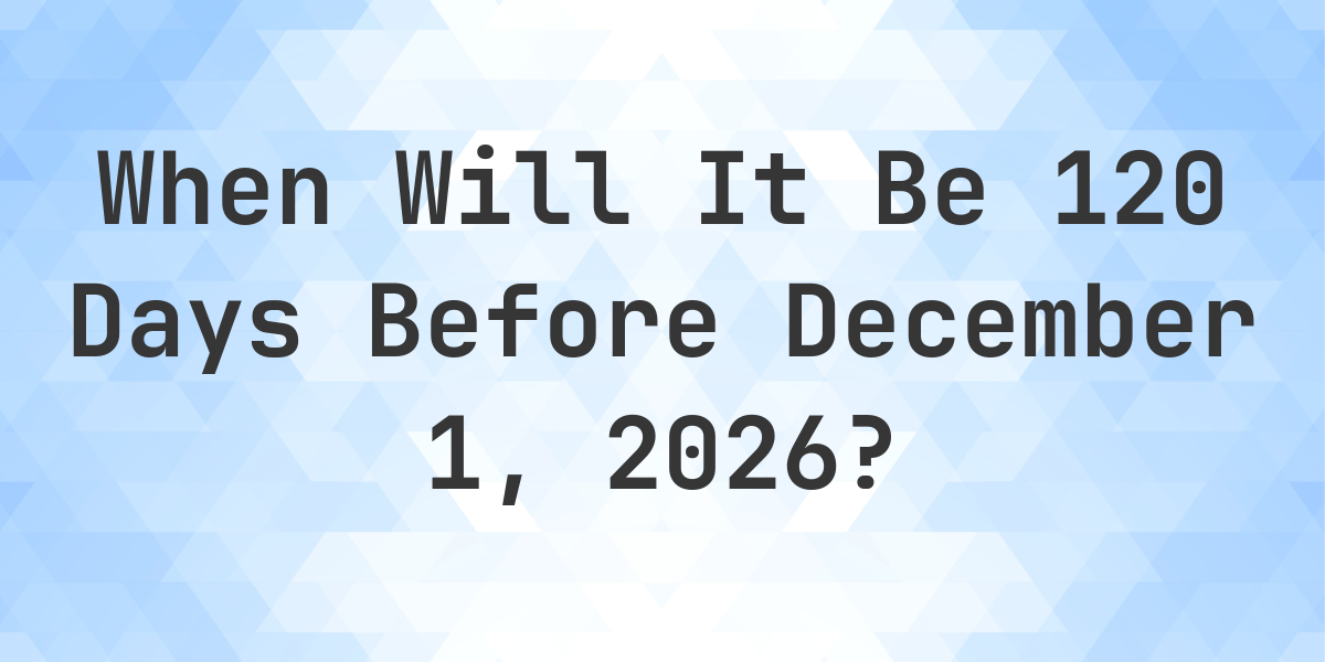 Days Before December 1 2024