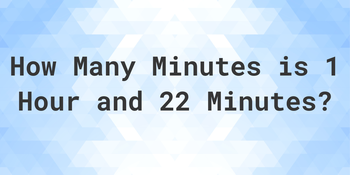 set timer 1 hour 22 minutes