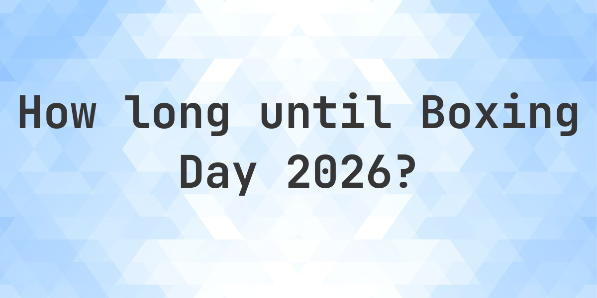 When is Boxing Day 2026? Calculatio