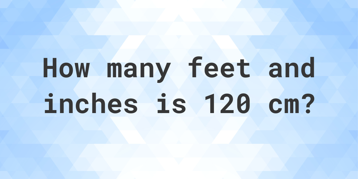 What Is 120 Cm In Feet And Inches Calculatio