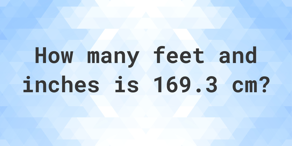 169.3 cm shop in feet