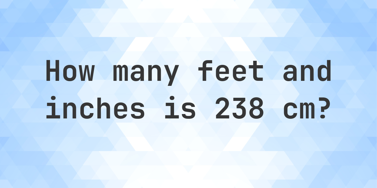 What Is 238 Cm In Feet And Inches Calculatio