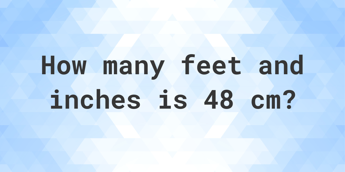 How Long Is 48 Cm In Feet