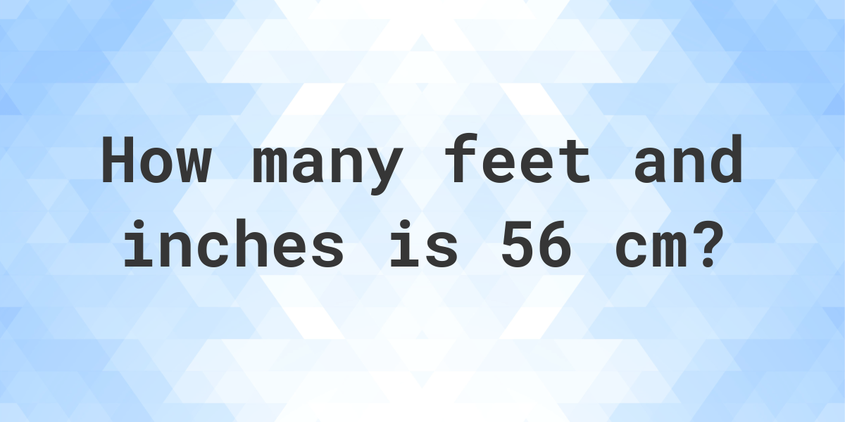 What is 56 cm in feet and inches Calculatio