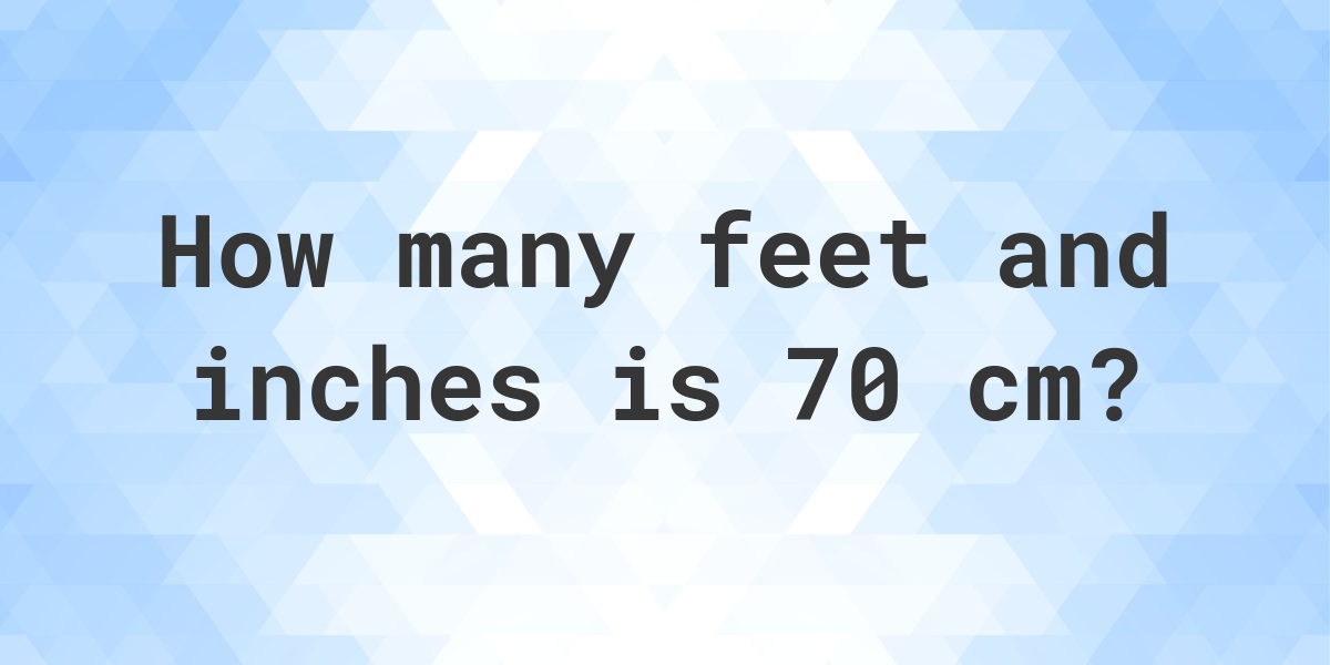 What Is 70 Cm In Feet And Inches Calculatio