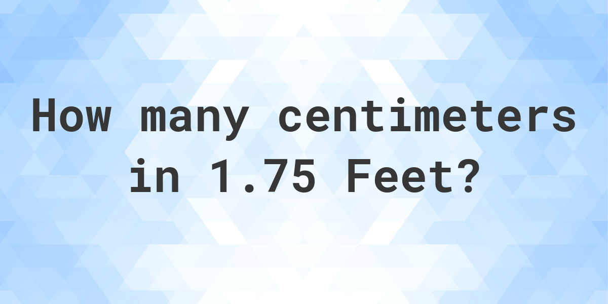 1.75 cm in feet sale