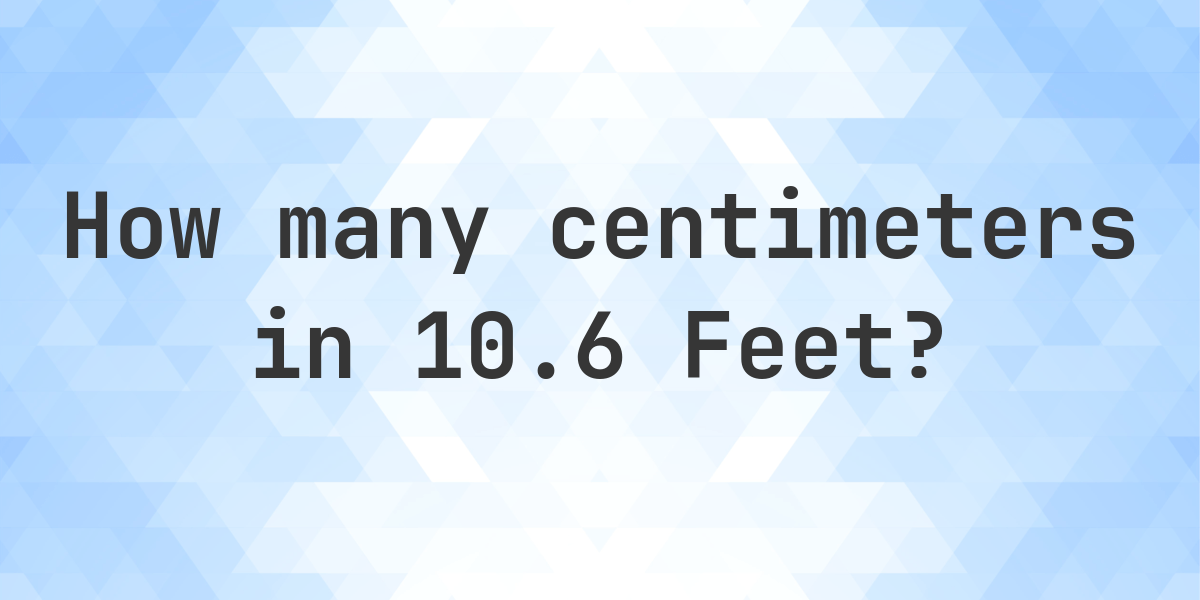 10.6 feet in centimeters - Calculatio