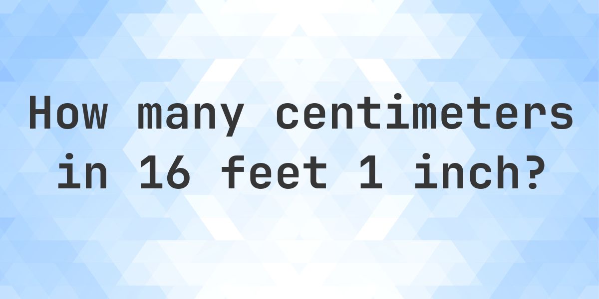 16 feet 1 inch in centimeters - Calculatio