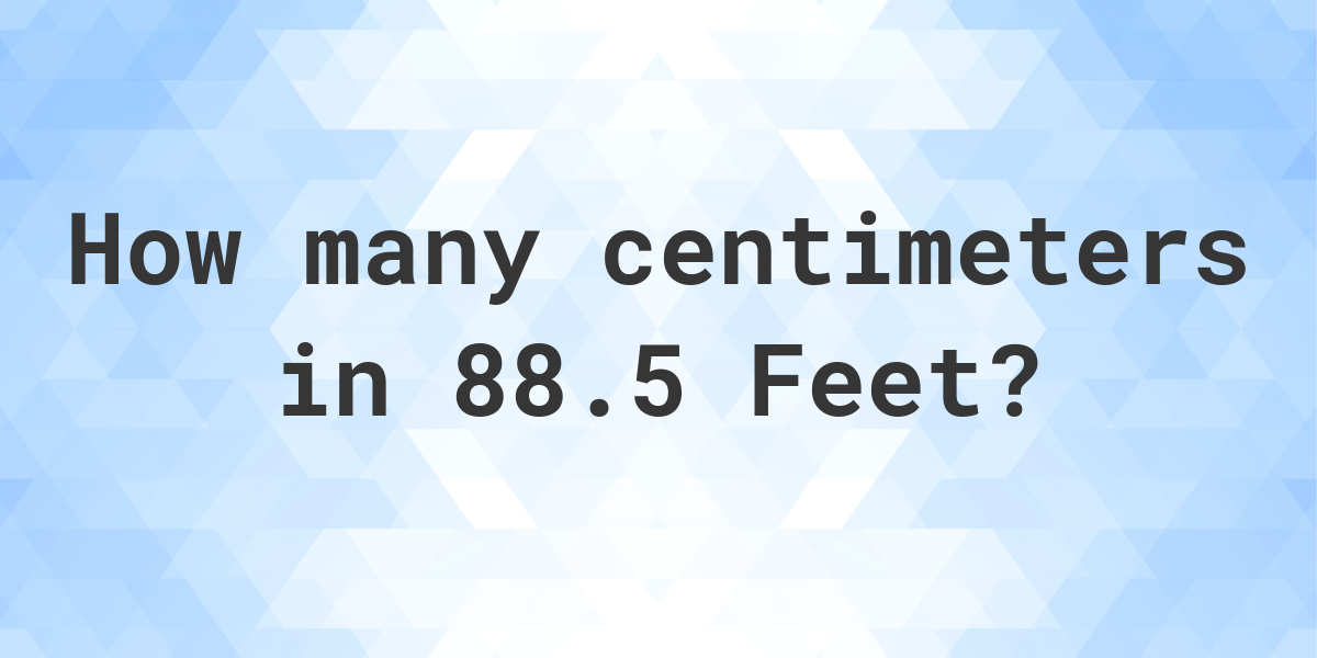 88.5 cm clearance in feet