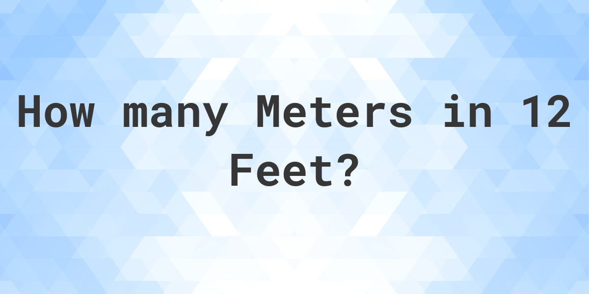 12 Feet In Meters Calculatio