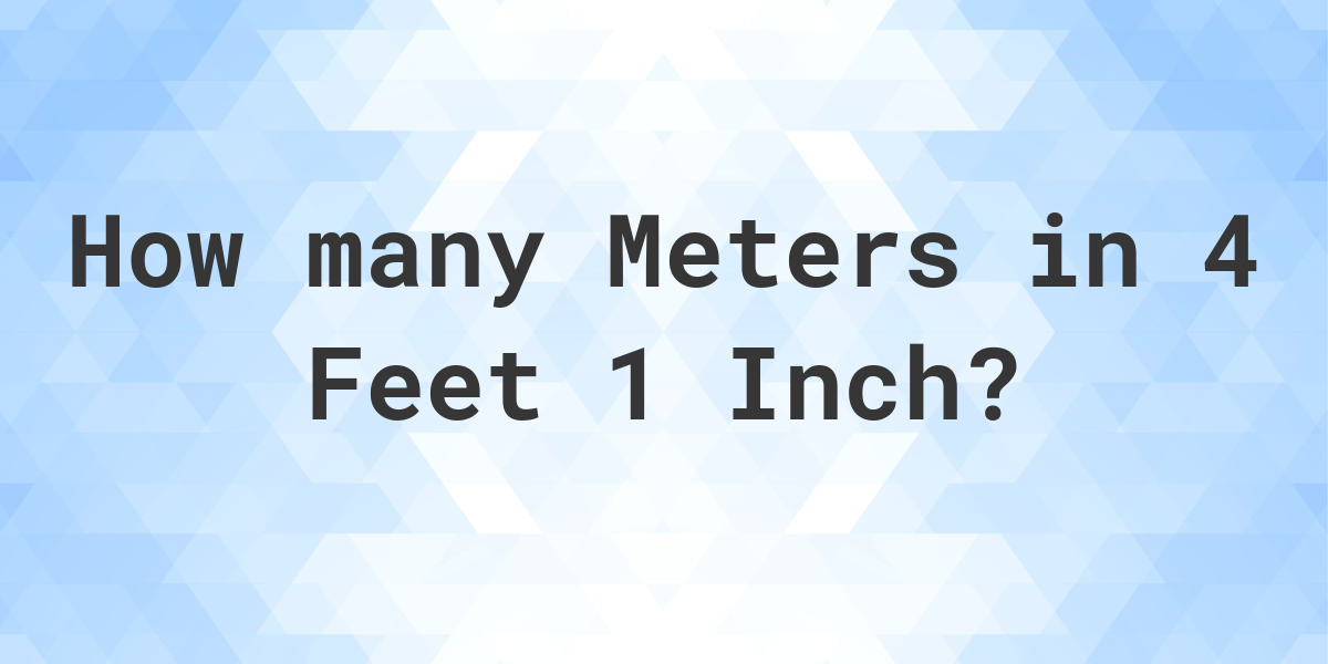 5 ft hotsell 4 in meters