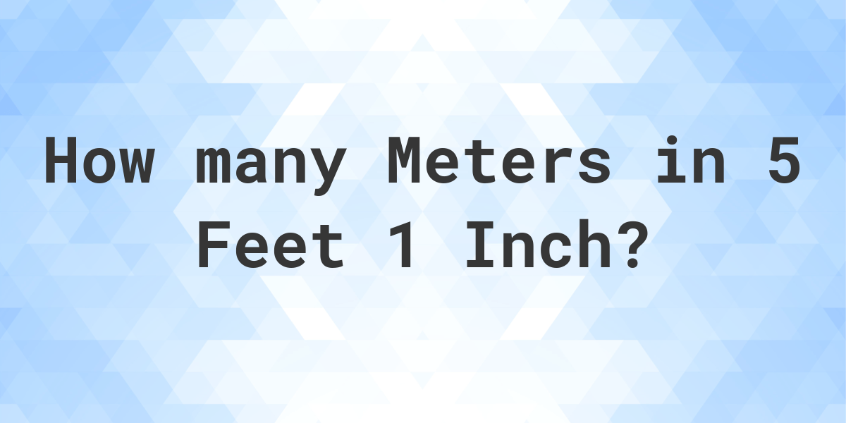 5 ft 1 2025 in meters and cm