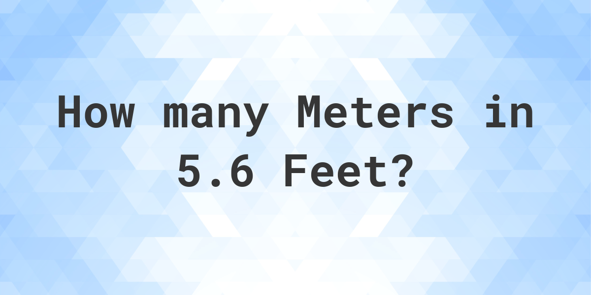 5 6 Feet In Meters Calculatio