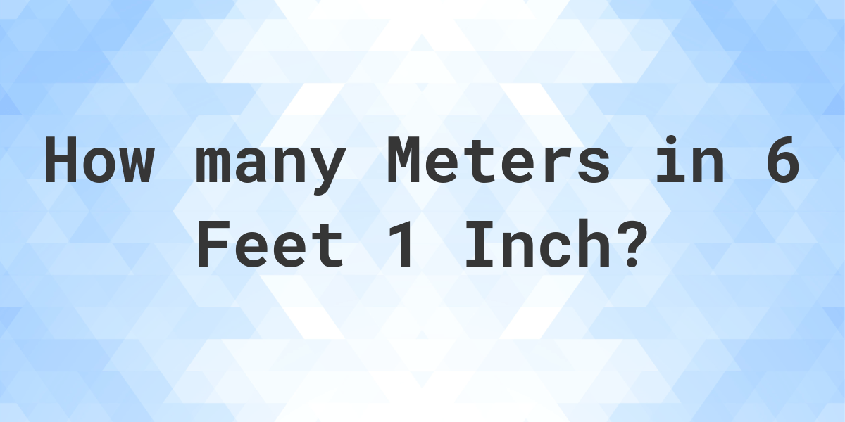 6 Feet 1 Inch In Meters Calculatio