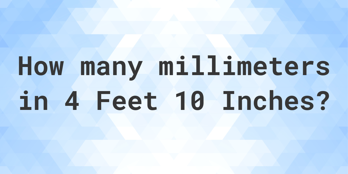 4 feet 10 on sale inches in meters