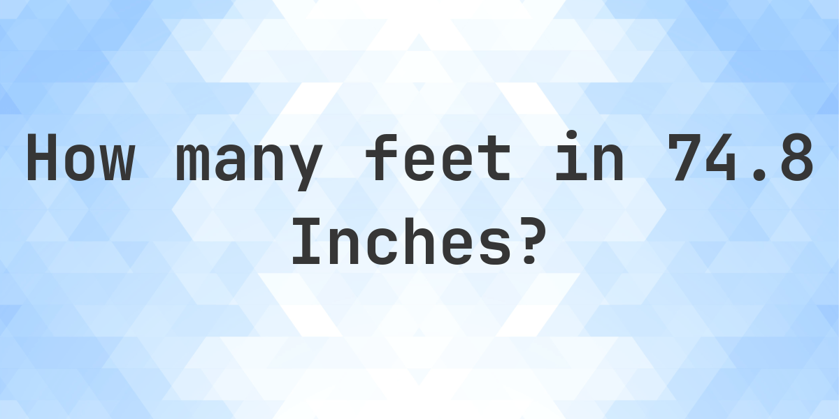 74 8 Inches To Feetnull