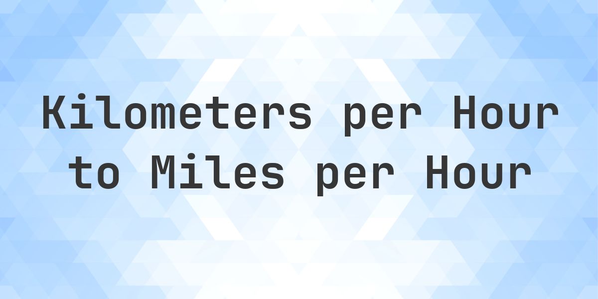 321.87 km/h in mph - Calculatio