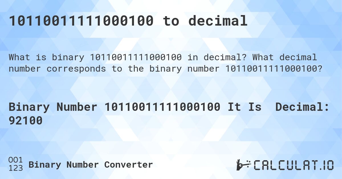 10110011111000100 to decimal. What decimal number corresponds to the binary number 10110011111000100?