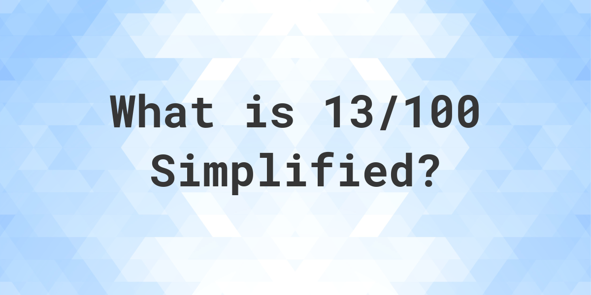 can 13 39 be simplified