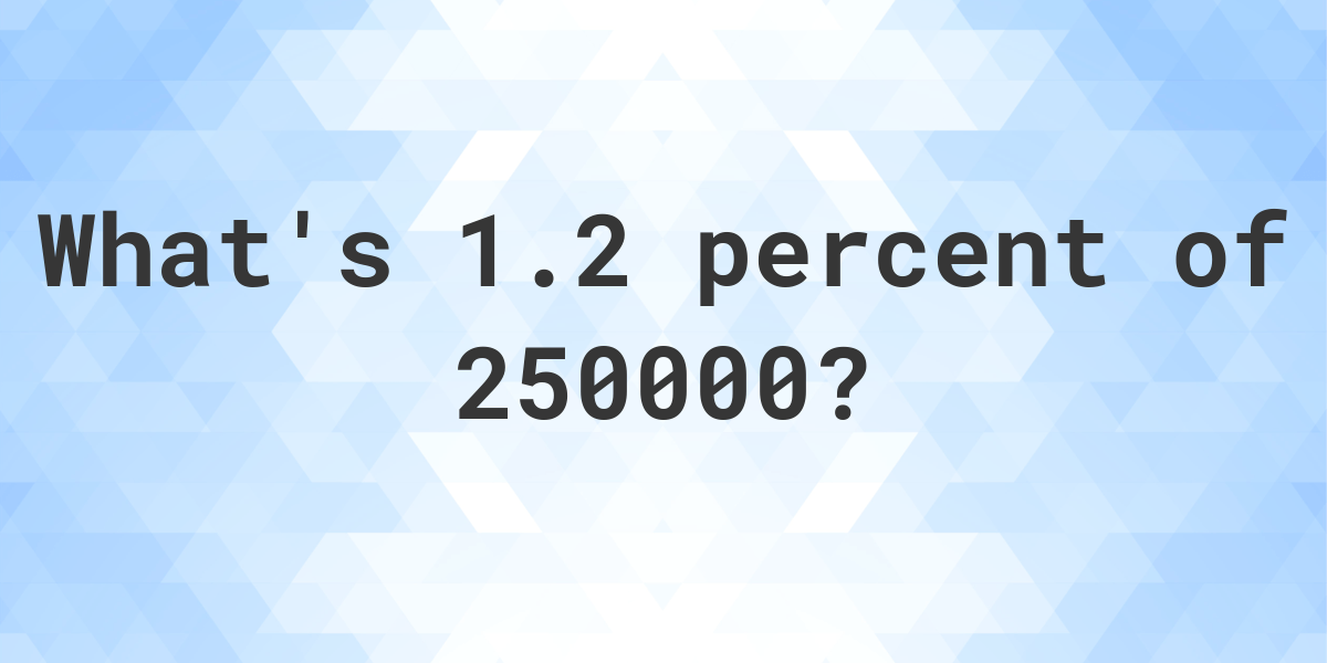 what-is-1-2-percent-of-250000-calculatio