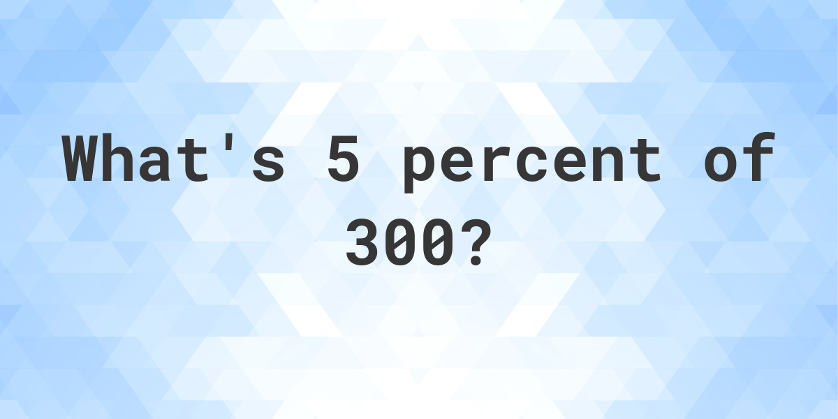 what-is-5-percent-of-300-calculatio