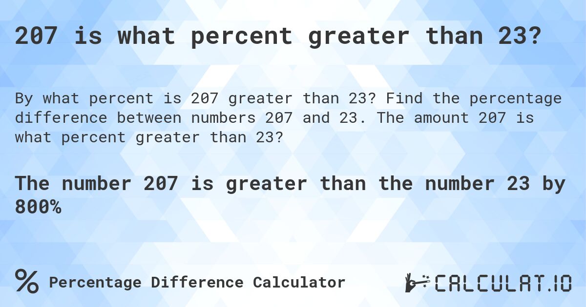 207-is-what-percent-greater-than-23-calculatio