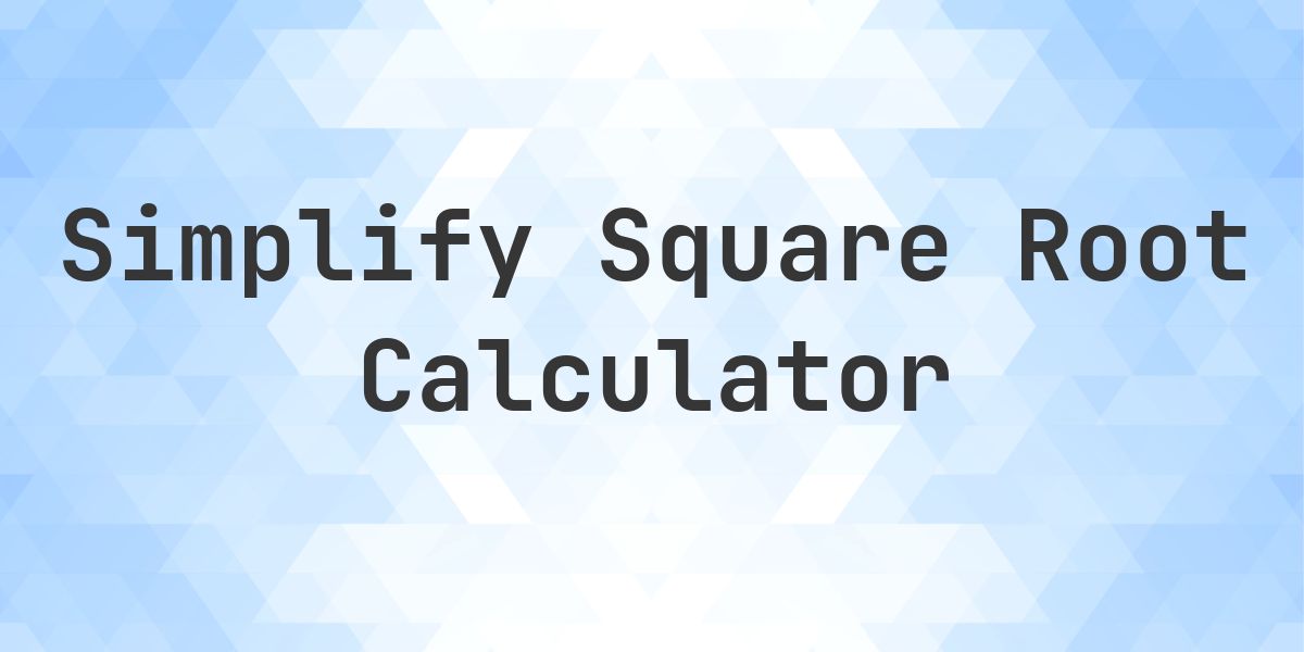 Square Root of 72 Simplified (6√2). √72 = 6√2 in simplest radical form, because 72 = 36 × 2 and √36 = 6. Step-by-step: prime factor pairs and a decimal check.