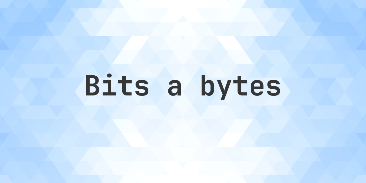 Convertidor de bits a bytes - Convertir bits a bytes en línea - Calculatio