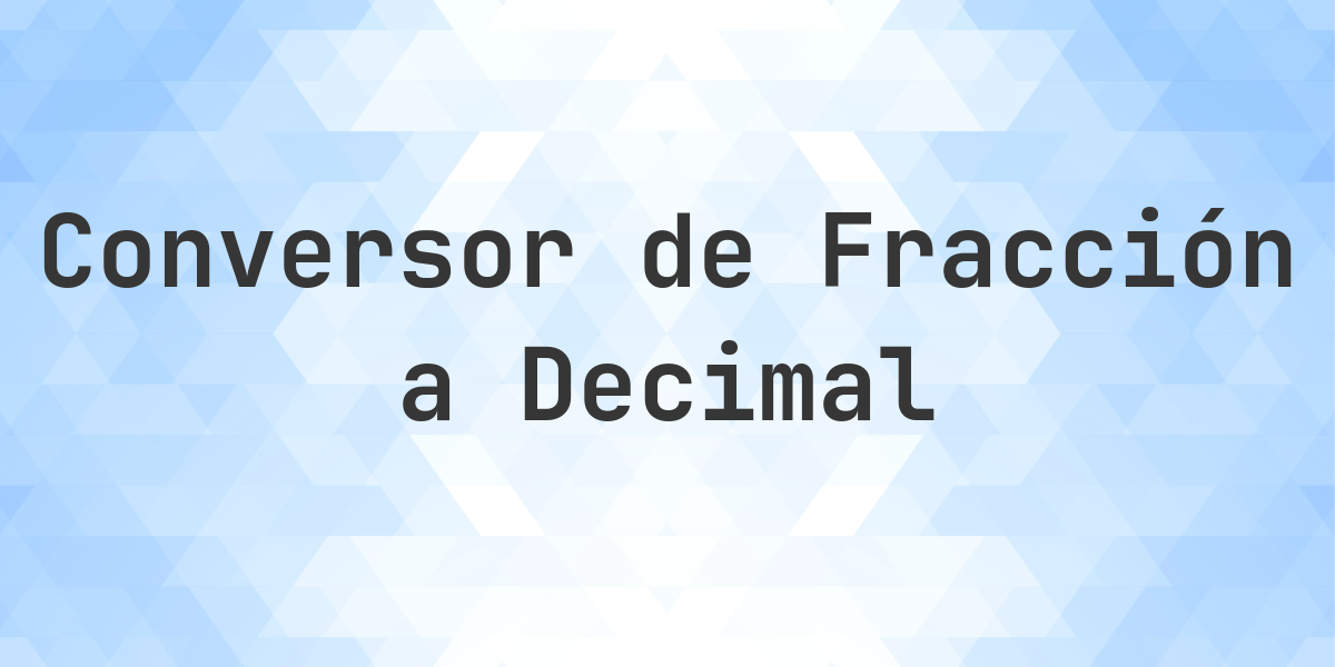 13 7/8 como decimal. ¿Cuánto es 13 y 7/8 como decimal? 13 7/8 en forma decimal es 13.875. Conversión paso a paso de fracción a decimal con detección de decimales periódicos.