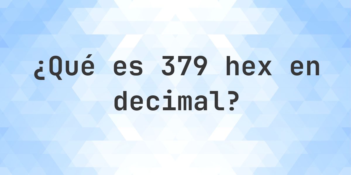 379 en decimal - Calculatio