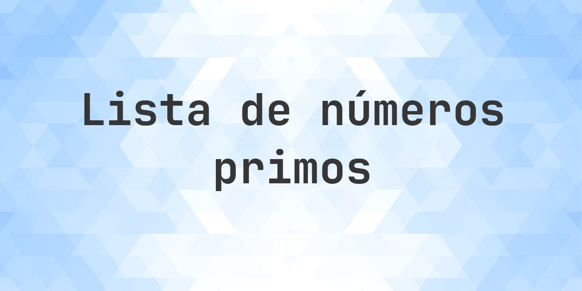 Números primos entre 1000000 y 1000100 - Calculatio