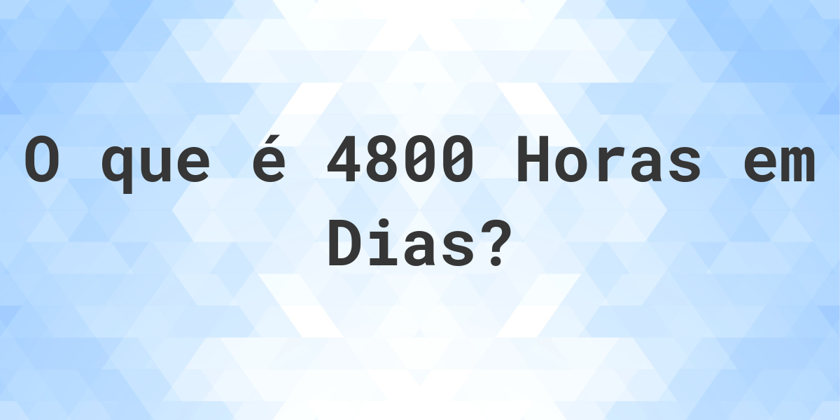 4800 segundos para minutos/horas/dias - Calculatio