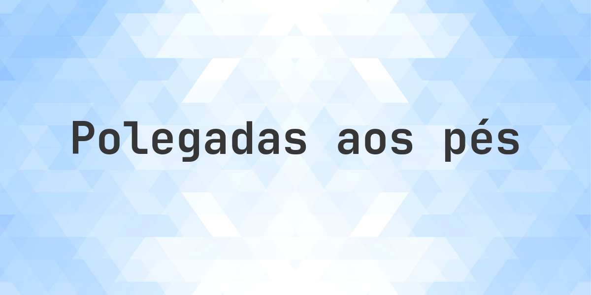 593 polegadas para pés — 593 polegadas = 49.42 pés. Converter 593 polegadas para pés. 593 polegadas = 49.42 pés. Conversão de polegadas para pés com fórmula e explicação.