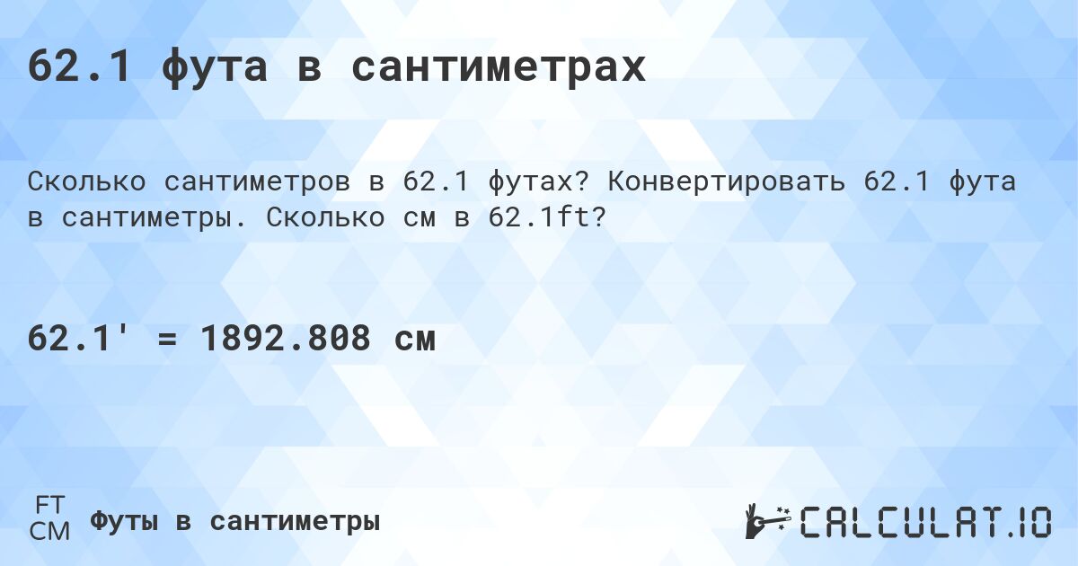 1 фут в см