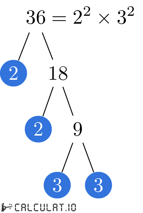 Prime Factors Of 36 Calculatio